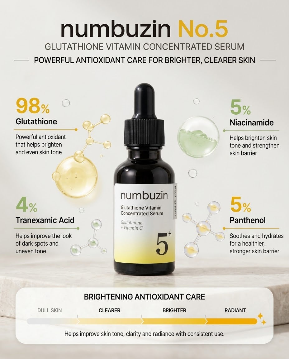 5+ Vitamin C & Glutathione Concentrated Face Serum