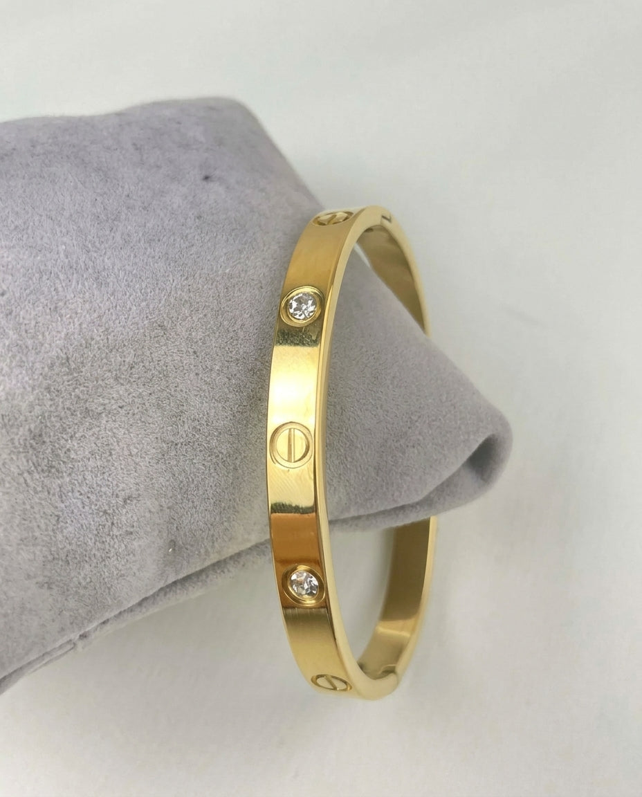 Classic Screw-Style Stainless Steel Bracelet