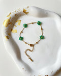 Emerald Green Clover Bracelet