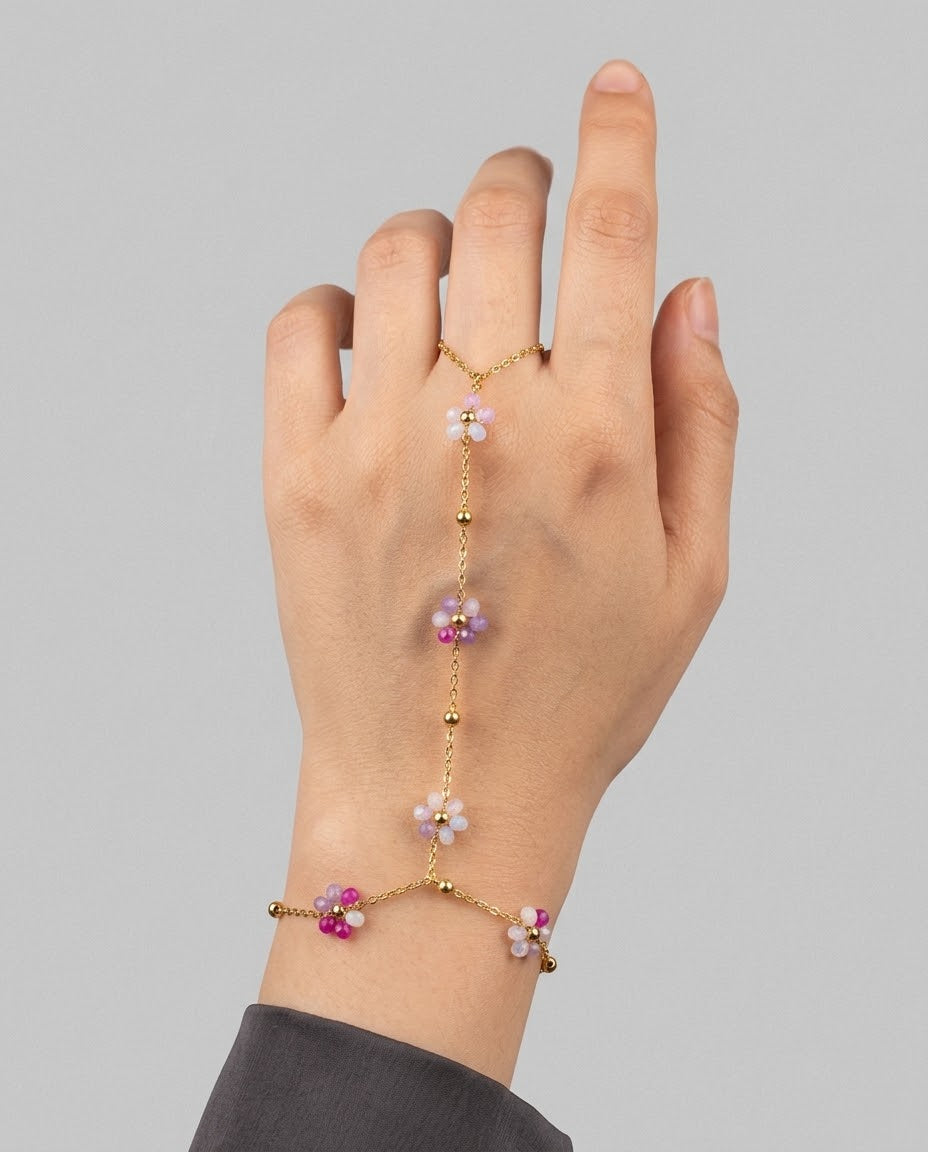 Floral Hand Chain Bracelet