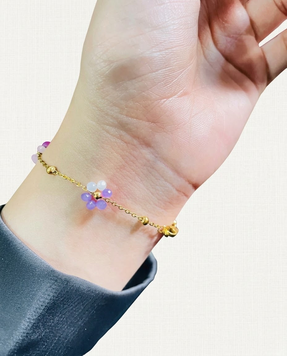 Floral Hand Chain Bracelet