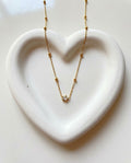 Gold Beaded Star Pendant Necklace