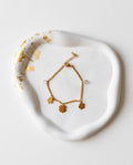 Gold-Tone Clover Charm Bracelet
