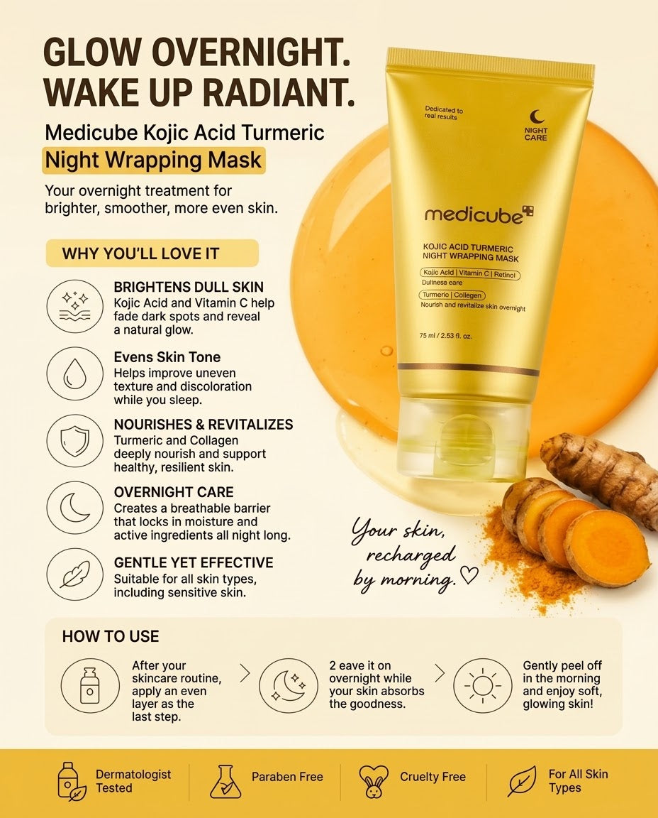 Medicube Kojic Acid Turmeric Night Wrapping Mask