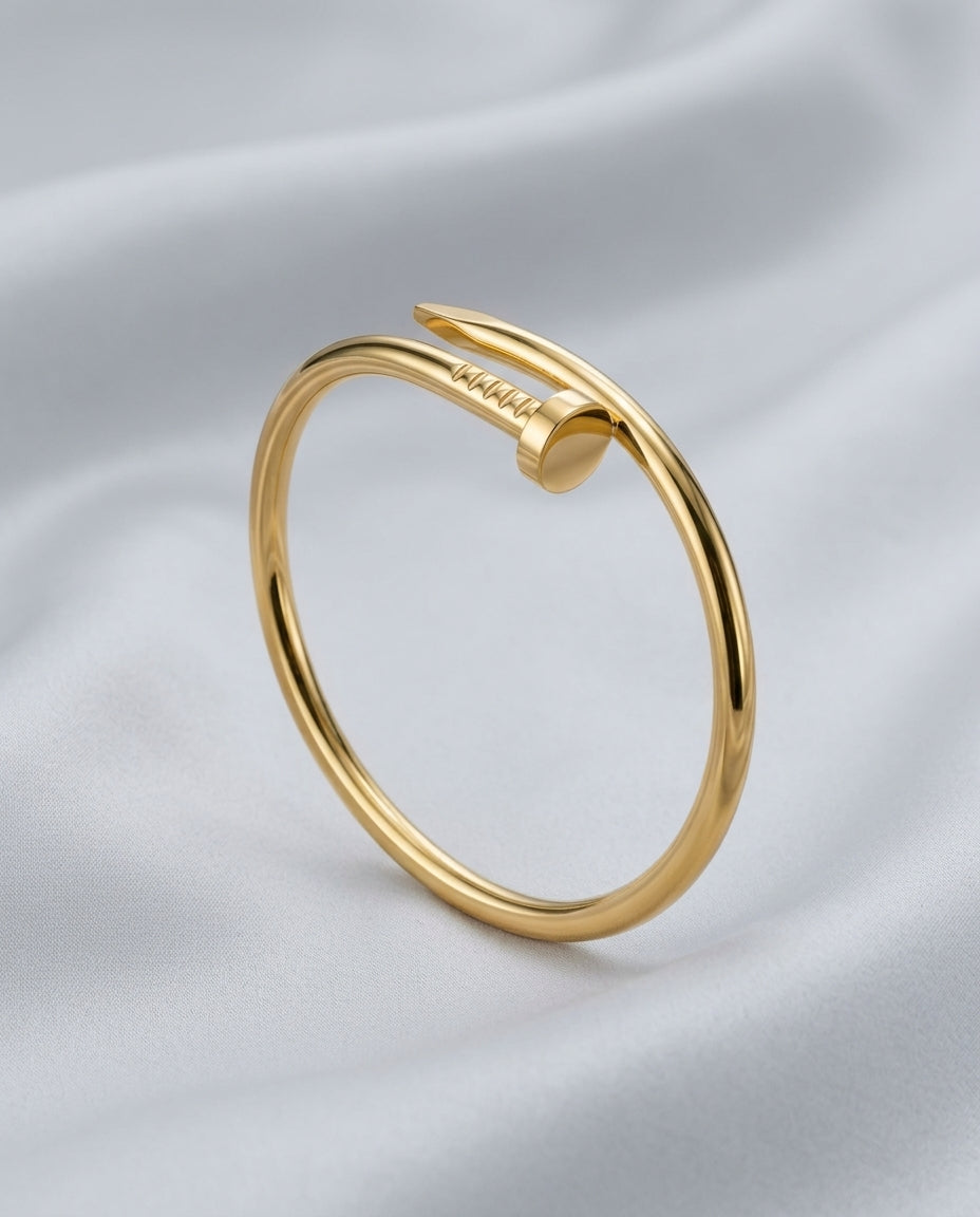 Minimalist Nail-Style Stainless Steel Bracelet
