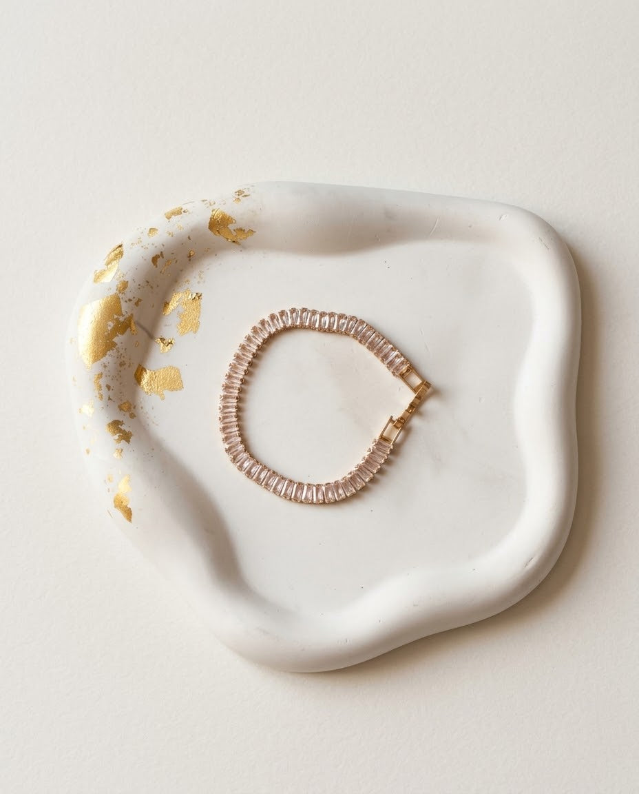Rose Gold Crystal Tennis Bracelet