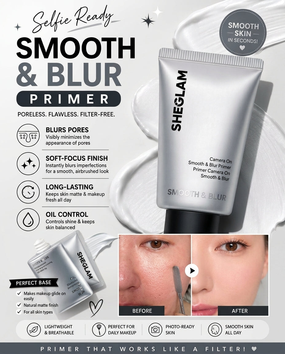 SHEGLAM Smooth & Blur Primer – Camera On Primer